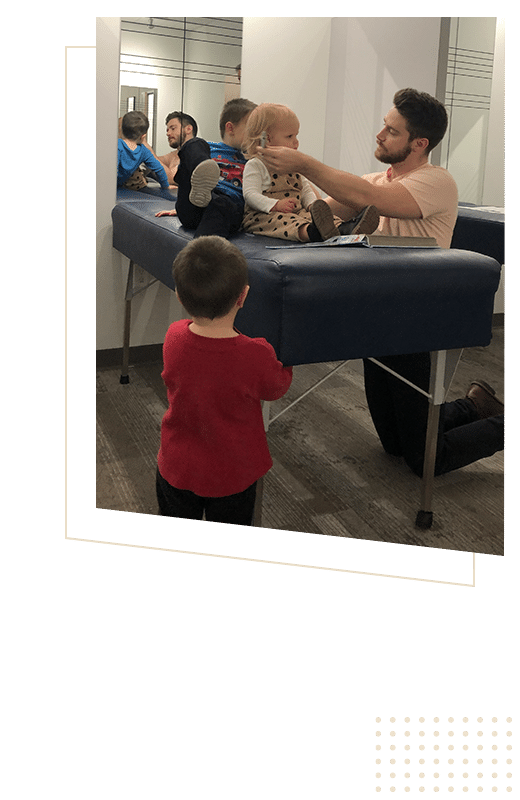 Chiropractor Edina MN Ken Wilson Adjusting Children